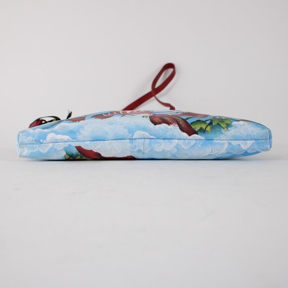 Sharif Purse 10 x 7 x 2 Multi Color Snowman Painted Leather Crossbody Purse - Picture 6 of 12